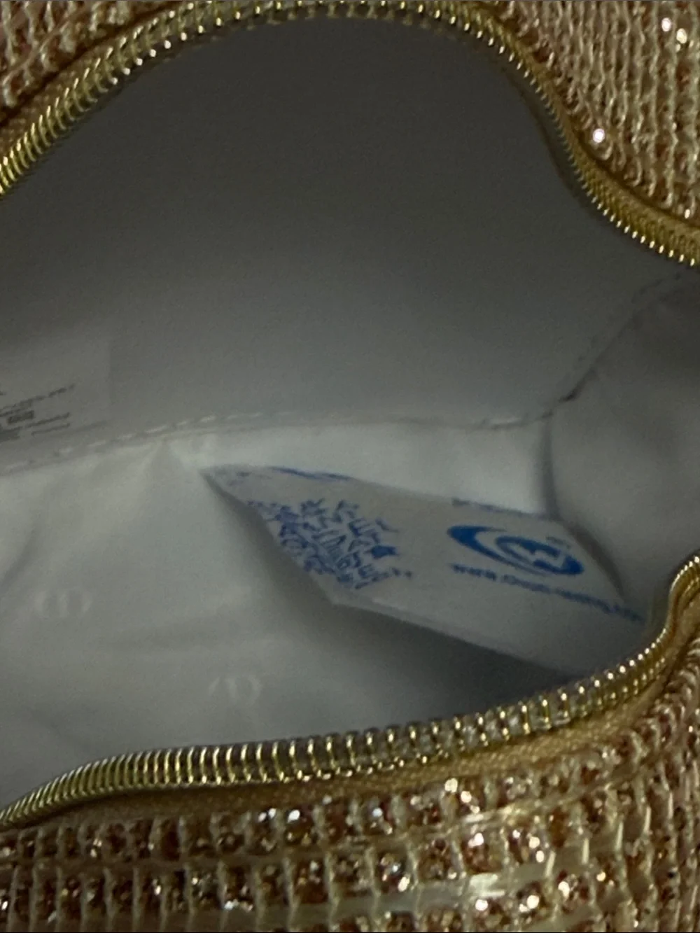 Christian Dior Star Shaped Glitter Gold Zip Around Make Up Case
